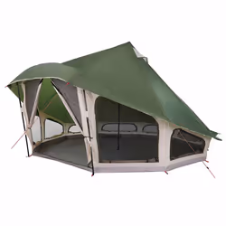vidaXL Tenda Tipi Familiare con tetto Verde 508 x 470 x 300 cm - Vista aggiuntiva 2