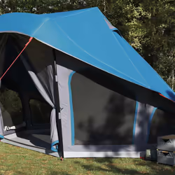 vidaXL Tenda Tipi Familiare con tetto Blu e Grigio 508 x 470 x 300 cm - Vista aggiuntiva 3