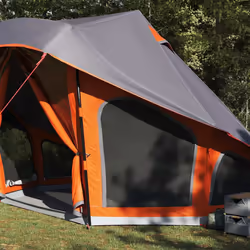 vidaXL Tenda Tipi Familiare Grigio e arancione 508 x 470 x 300 cm - Vista aggiuntiva 3