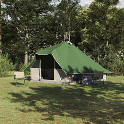 vidaXL Tenda Tipi Familiare Verde e Marrone 358 x 296 x 258 cm