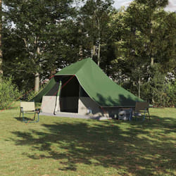 vidaXL Tenda Tipi Familiare con tetto Verde 364 x 281 x 257 cm