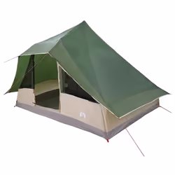 vidaXL Tenda Tipi Familiare con tetto Verde 364 x 281 x 257 cm - Vista aggiuntiva 2