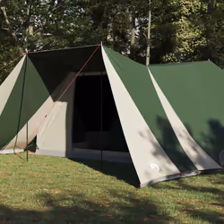 vidaXL Tenda Familiare con tetto Verde e beige 660 x 456 x 200 cm - Vista aggiuntiva 3