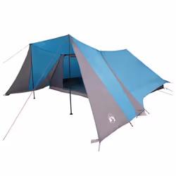 vidaXL Tenda Familiare con tetto Blu e Grigio 660 x 456 x 200 cm - Vista aggiuntiva 2