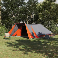 vidaXL Tenda Familiare con tetto Grigio e arancione 660 x 456 x 200 cm