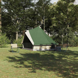 vidaXL Tenda Tipi Familiare con tetto Verde e beige 400 x 346 x 250 cm
