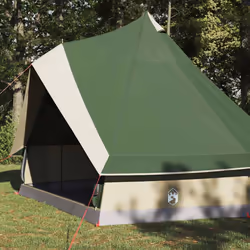 vidaXL Tenda Tipi Familiare con tetto Verde e beige 400 x 346 x 250 cm - Vista aggiuntiva 3