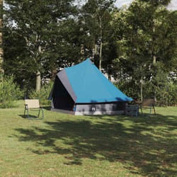 vidaXL Tenda Tipi Familiare con tetto Blu e Grigio 400 x 346 x 250 cm