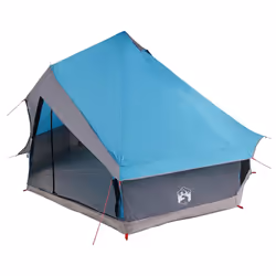 vidaXL Tenda Tipi Familiare con tetto Blu e Grigio 400 x 346 x 250 cm - Vista aggiuntiva 2