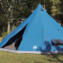 vidaXL Tenda Tipi Familiare con tetto Blu e Grigio 560 x 560 x 300 cm - Vista aggiuntiva 3