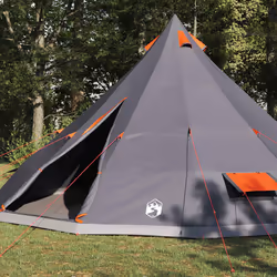 vidaXL Tenda Tipi Familiare Grigio e arancione 560 x 560 x 300 cm - Vista aggiuntiva 3