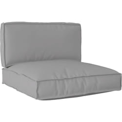 Set di Cuscini per Pallet a 2 Pezzi in Tessuto Oxford Grigio Vidaxl