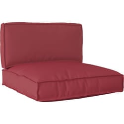 Set di Cuscini per Pallet in 2 Pezzi Rosso Bordeaux in Tessuto Oxford Vidaxl