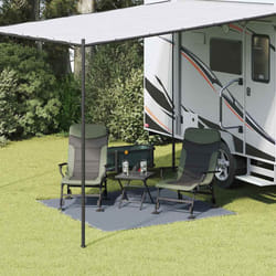 vidaXL Tappeto da Tenda Grigio blu 200 x 200 cm Polietilene