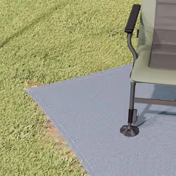 vidaXL Tappeto da Tenda Grigio blu 200 x 200 cm Polietilene - Vista aggiuntiva 3