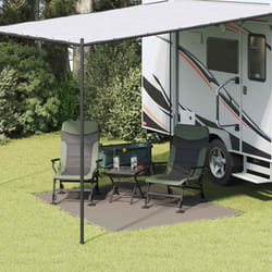 vidaXL Tappeto da Tenda Grigio chiaro 250 x 200 cm Polietilene