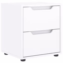 vidaXL Comodino VISNES Bianco 45x40x50 cm in Legno Multistrato - Vista aggiuntiva 2
