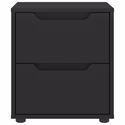 VidaXL 4108281 comodino 2 cassetto/cassetti Nero - Vista aggiuntiva 4