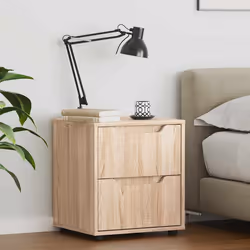 vidaXL Comodino VISNES Rovere Sonoma 45x40x50 cm in Legno Multistrato - Vista aggiuntiva 3