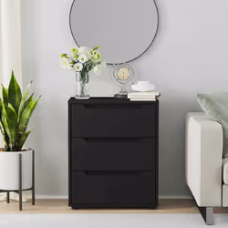 vidaXL Credenza VISNES Nera 60x40x73 cm in Legno Multistrato - Vista aggiuntiva 3