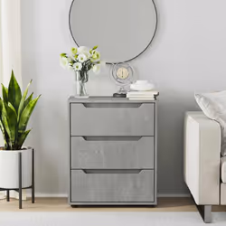 vidaXL Credenza VISNES Grigio Cemento 60x40x73 cm in Legno Multistrato - Vista aggiuntiva 3
