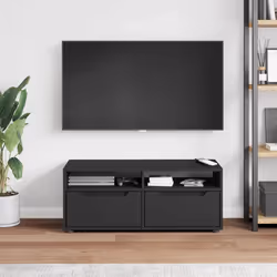vidaXL Mobile TV VISNES Nero 100x40x38 cm in Legno Multistrato - Vista aggiuntiva 3