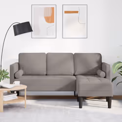 Questo Divano Angolare Moderno a 3 Posti è il mix perfetto di stile e comfort per il tuo soggiorno. Con un elegante tessuto t ...