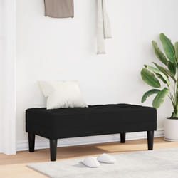 Panca nera 113x57x39 cm in tessuto Vidaxl