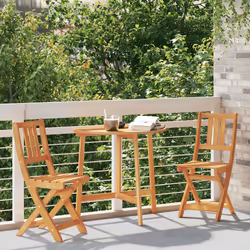 vidaXL Sedia da Giardino 2 pcs Marrone 36 x 46 x 86cm - Vista aggiuntiva 3