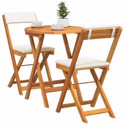 vidaXL Set Bistro da Giardino 3 pcs Marrone legno massello di acacia - Vista aggiuntiva 3