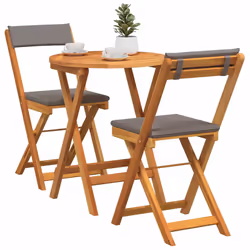 vidaXL Set Bistro da Giardino 3 pcs Marrone legno massello di acacia - Vista aggiuntiva 3
