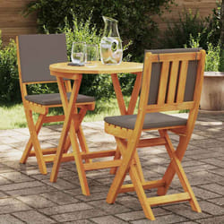 vidaXL Set bistrot 3 pcs Marrone legno massello di acacia