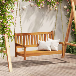 Panchina da dondolo 2 posti in legno massello di acacia 110x56x58 cm - Vidaxl