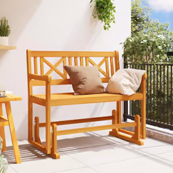 vidaXL Panca Glider da Giardino Marrone 110 x 59 x 97cm - Vista aggiuntiva 3