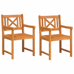 vidaXL Sedia da Giardino 2 pcs Marrone 56 x 56 x 90 cm - Vista aggiuntiva 2