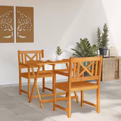 vidaXL Sedia da Giardino 2 pcs Marrone 56 x 56 x 90 cm - Vista aggiuntiva 3