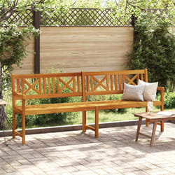 vidaXL Panchina da giardino Marrone 220 x 56 x 90cm