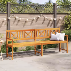 vidaXL Panchina da giardino Marrone 220 x 56 x 90cm - Vista aggiuntiva 3