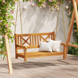Panchina da Giardino per 2 Persone 110x56x58 cm in Legno Massello di Acacia - Vidaxl