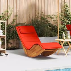 Questo lettino a dondolo in legno è ideale per prendere il sole e rilassarsi vicino alla piscina, nel patio o in giardino. Ro ...