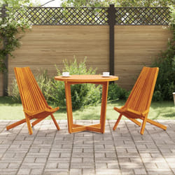Sedie da Giardino Pieghevoli 2 pcs in Legno di Acacia Vidaxl