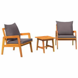 vidaXL Set bistrot 3 pcs Marrone 45 x 45 x 38cm - Vista aggiuntiva 2