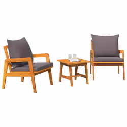 vidaXL Set bistrot 3 pcs Marrone 45 x 45 x 38cm - Vista aggiuntiva 3