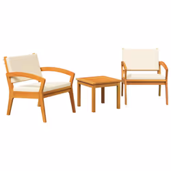 vidaXL Set bistrot Marrone 45 x 45 x 38cm Legno massello di acacia - Vista aggiuntiva 2