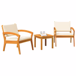 vidaXL Set bistrot Marrone 45 x 45 x 38cm Legno massello di acacia - Vista aggiuntiva 3