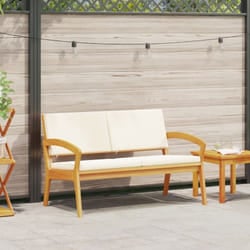 Panchina da giardino con cuscini 115x70x72 cm in legno massello di acacia Vidaxl