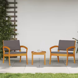 vidaXL Sedia da Giardino 2 pcs Marrone Legno massello di acacia - Vista aggiuntiva 3