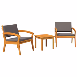 vidaXL Set bistrot Marrone 45 x 45 x 38cm Legno massello di acacia - Vista aggiuntiva 2