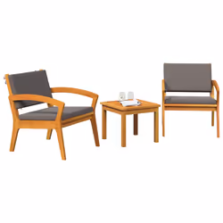 vidaXL Set bistrot Marrone 45 x 45 x 38cm Legno massello di acacia - Vista aggiuntiva 3