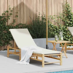 vidaXL Lettino Prendisole con Cuscini 55x199x30 cm in Bambù
